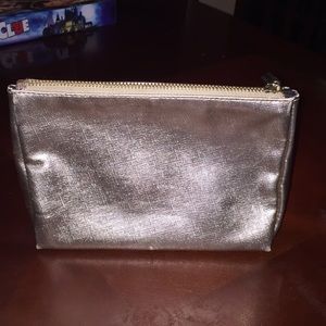 Metallic forever 21 makeup bag